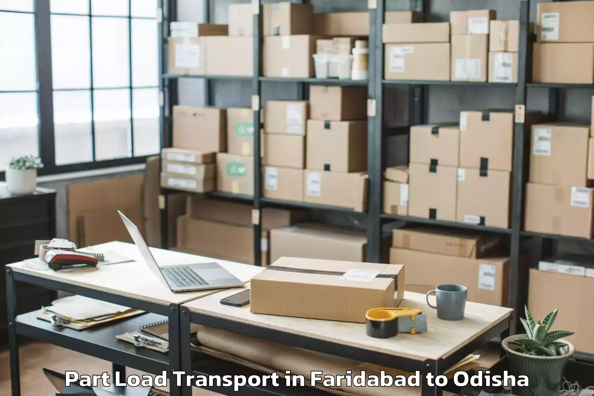 Faridabad to Delang Part Load Transport